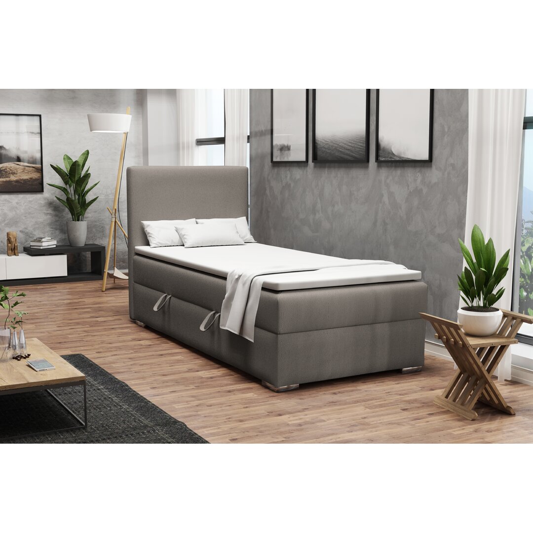 Boxspringbett Ghian mit Topper und Bettkasten