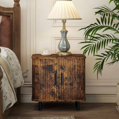 48cm W Engineered Wood Bedside Table