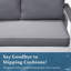 Causeuse d'extérieur en aluminium avec coussins Brandtley-87939156