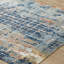 Tapis abstrait en laine tissé à la machine Bergess beige / bleu / rouge-499484158
