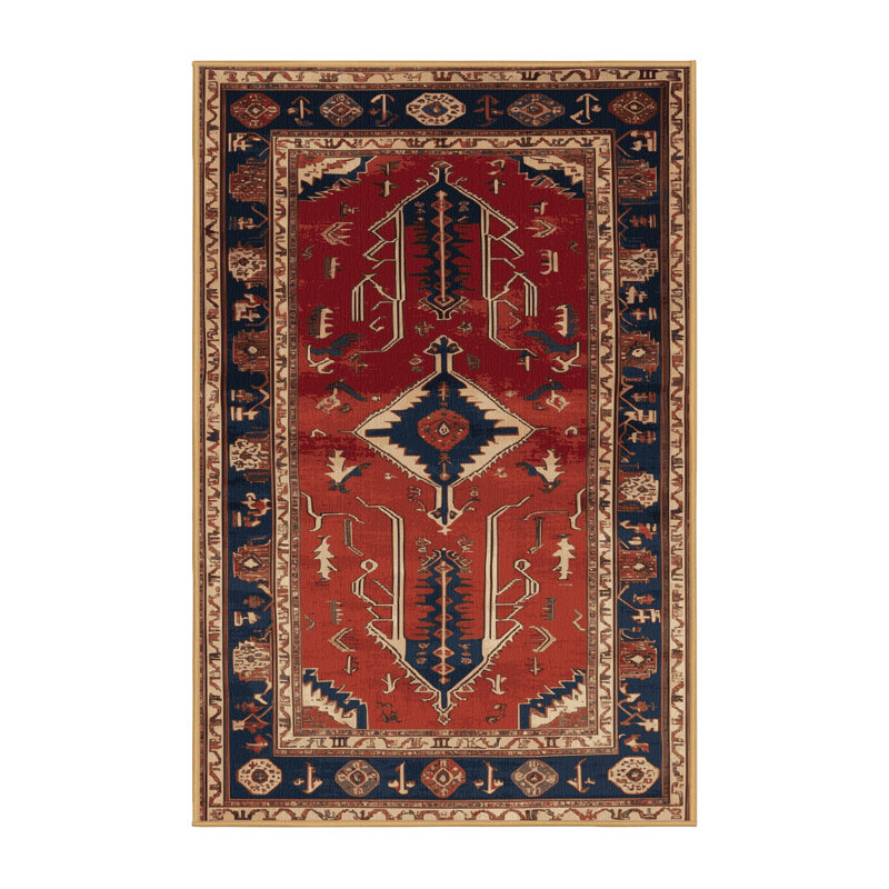 Machine Washable Turkish Brown Area Rug, Rectangle 3' x 5'