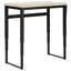 Table d'ordinateur debout autoportante, réglable 48 po, stratifié beige avec métal noir, bureau moderne, petit bureau, l 48 po, poste de travail efficace