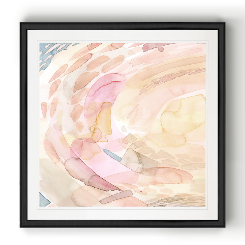 Sweet Spector I, peinture sur toile, Cadre noir, H 17,5 po x l 17,5 po x P 1,5 po