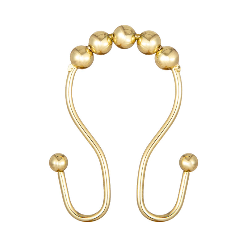 Stainless Steel Shower Curtain Hook, Gold
