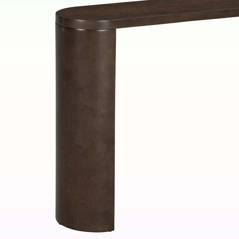 Console ovale 59,6 po Breisch pour l'entrée, le couloir et le vestibule, Brun foncé