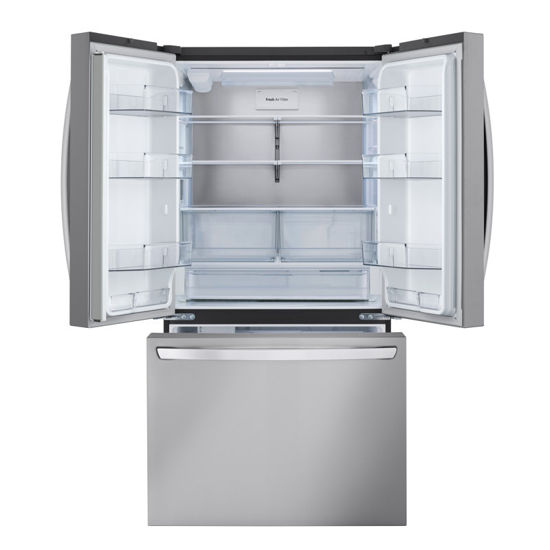 27 cu. ft. Smart Counter-Depth MAX French Door Refrigerator with Internal Water Dispenser in PrintProof Stainless Steel
