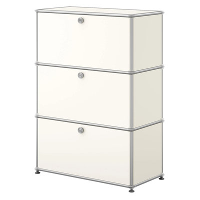 Modern Storage Cabinet, Modular Metal Sideboard, Versatile Steel Office Credenza & Lowboard for Living Room, Kitchen, Home Office