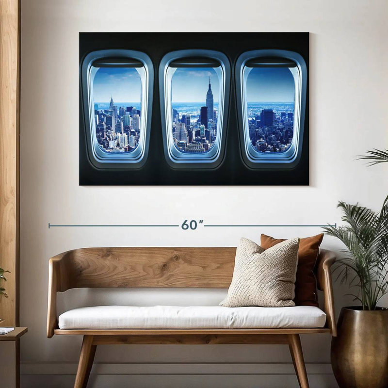 Mehar NY From Plane Window, 32" H x 48" W