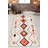 Rectangle Moroccan Machine Woven Area Rug in Ivory/Red/Beige-1784526877