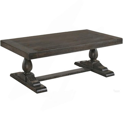 Table basse de 52 po en bois transitionnel, table basse de salon en bois massif, bois flottant