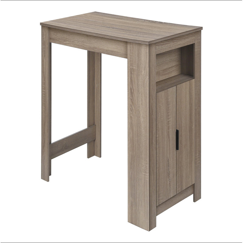 Dining Table, 48" Rectangular, Counter Height, Kitchen, Small, Storage, Taupe