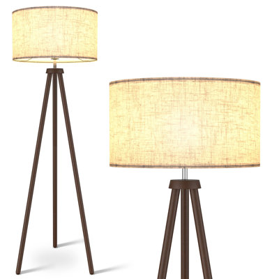 Wood Tripod Floor Lamp