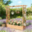 Boîte à fleurs en treillis, boîte à fleurs en bois-1444508855