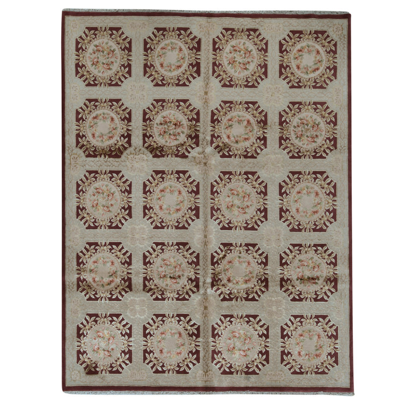 Handmade Silk and Wool Area Rug