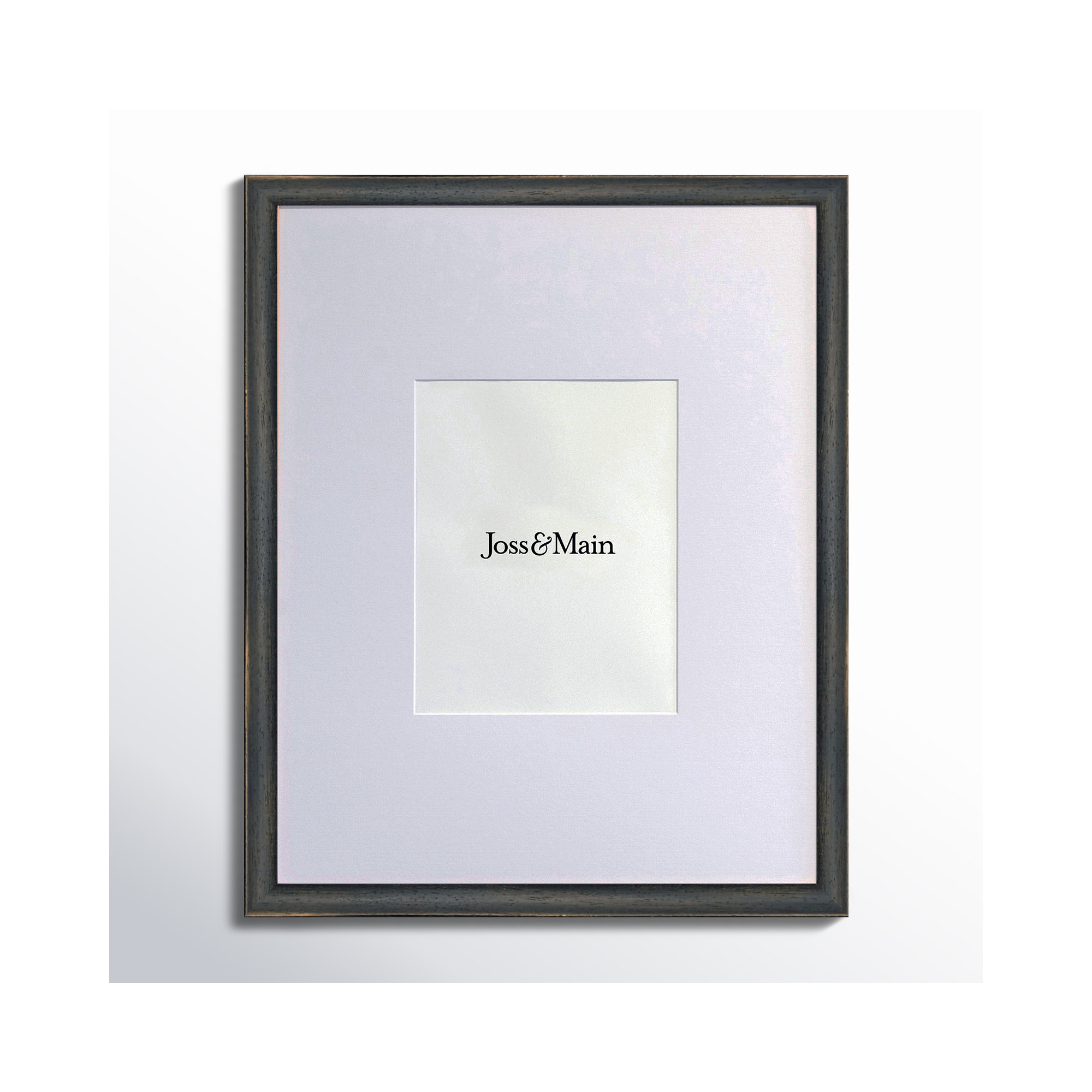 Kesia Wood Picture Frame with Mat, Black, 8" x 10"
