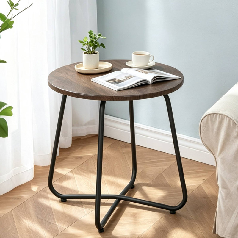 Ensemble de tables de bout Jasenski, Plateau brun / base noire