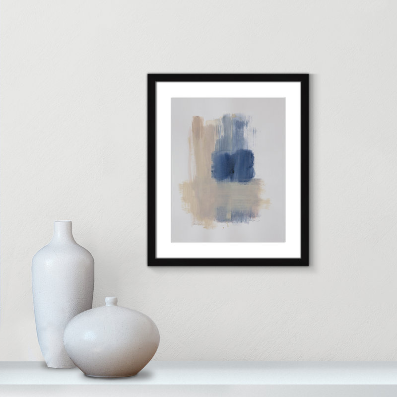 Macathurn Powder Room Wash III sur papier, H 19 po x l 16 po x P 1,25 po, Cadre noir mat