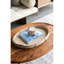 Table basse ovale au fini naturel, 39 x 26 x 16 po, jointure en bois et fer