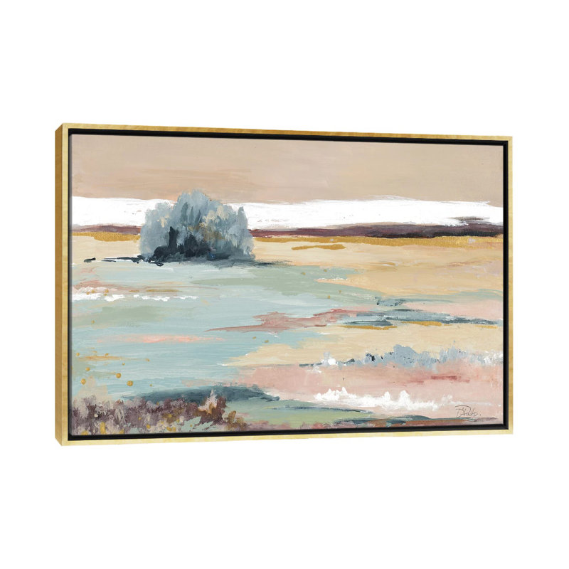 «Nice and Calm» par Patricia Pinto - reproduction d'art, Pas de tapis, H 60 po x l 40po x P 1,5 po, Toile encadrée d'or