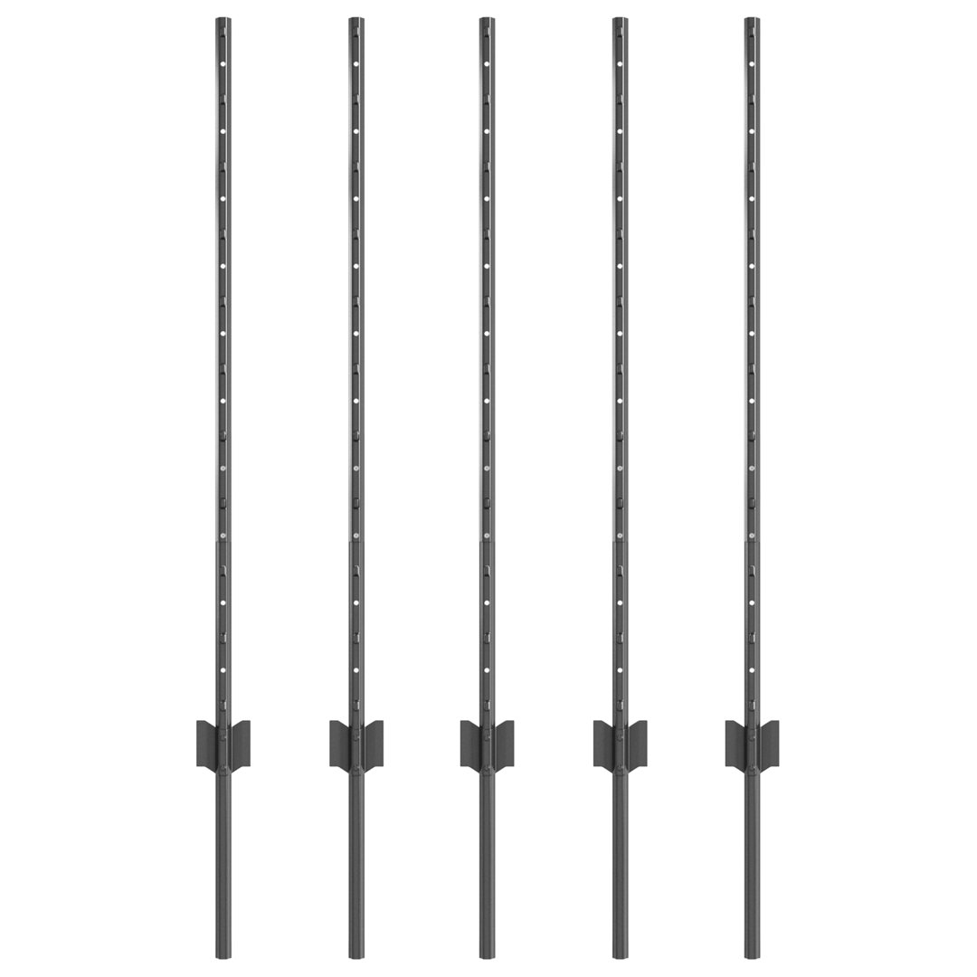 Vidaxl Fence Posts 10 Pcs U-Channel Galvanised Steel