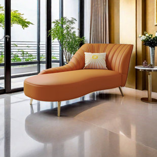 Chaise longue de détente moderne en similicuir