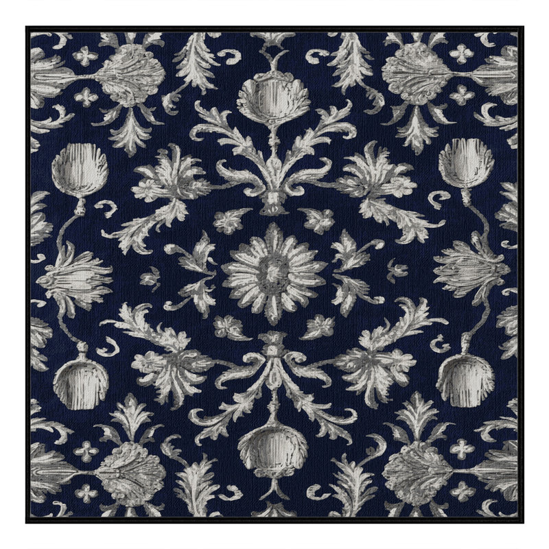 Tapis gris français lavable à la machine, Carré 5 pi