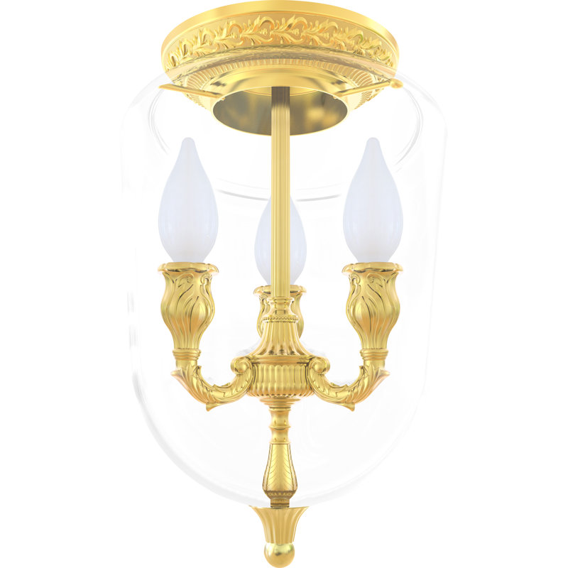 Fleischer 3 - Light Simple Chandelier, Bright Gold