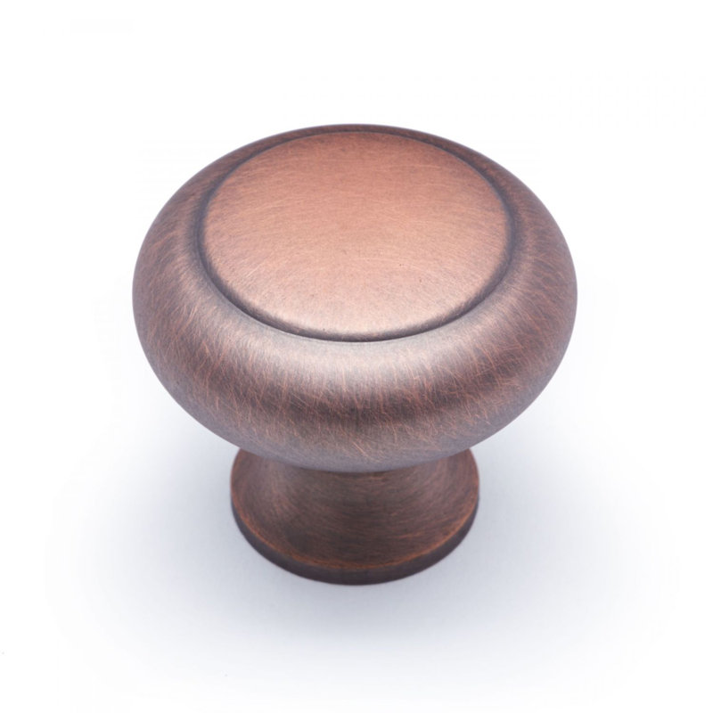 CK Series 1 1/4" Diameter Mushroom Knob, Distressed Copper