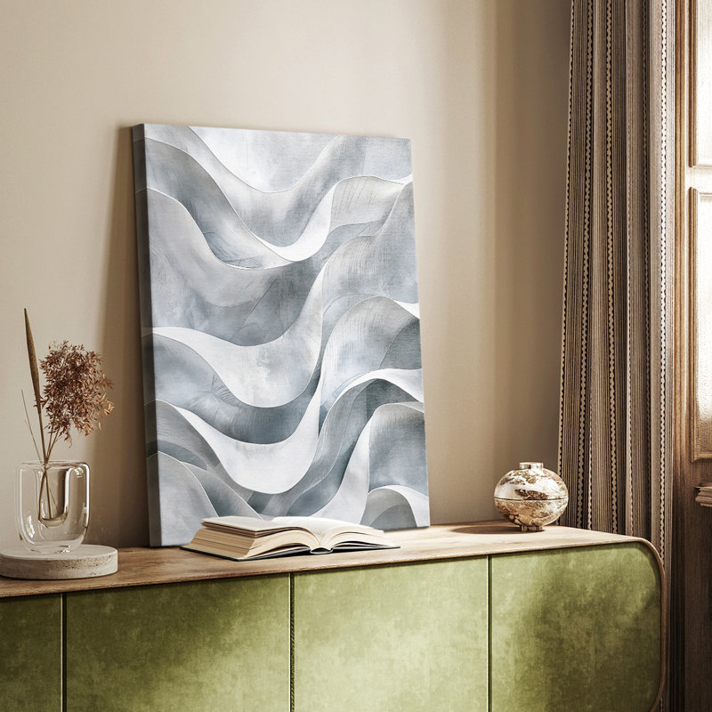 Série ABSTRACT CDLVII - Toile tendue avec châssis Premium - Prêt à être accroché, H 48 po x l 32 po