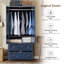 2-Door Embossed  Armoire With 2 Drawers-1724776448