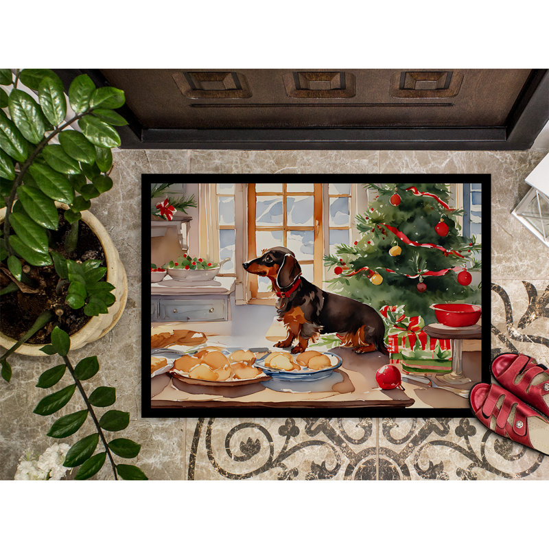 Paillasson Dachshund Junya DAC3777, L 24 po x L 36 po