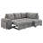 Modern Sleeper Sectional Sofa with Hidden Storage and Stool Seating