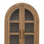 Vaisselier Lete 34X74, tiroirs de rangement, portes en verre, bois brun