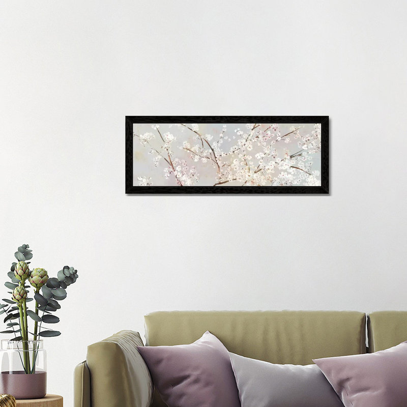Bloomingdale by Asia Jensen - Print on Canvas, 40.64cm H x 121.92cm W x 3.81cm D, Black Floater Framed