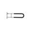 Toilet Safety Rail, 23.8 Inch U-Shaped Handicap Grab Bar, Foldable Senior Safety Pole, Flip Up Toilet Grab Bar with Anti-Slip Support Handle, 300 Lb Load Capacity for Elderly, Disabled, Pregnant