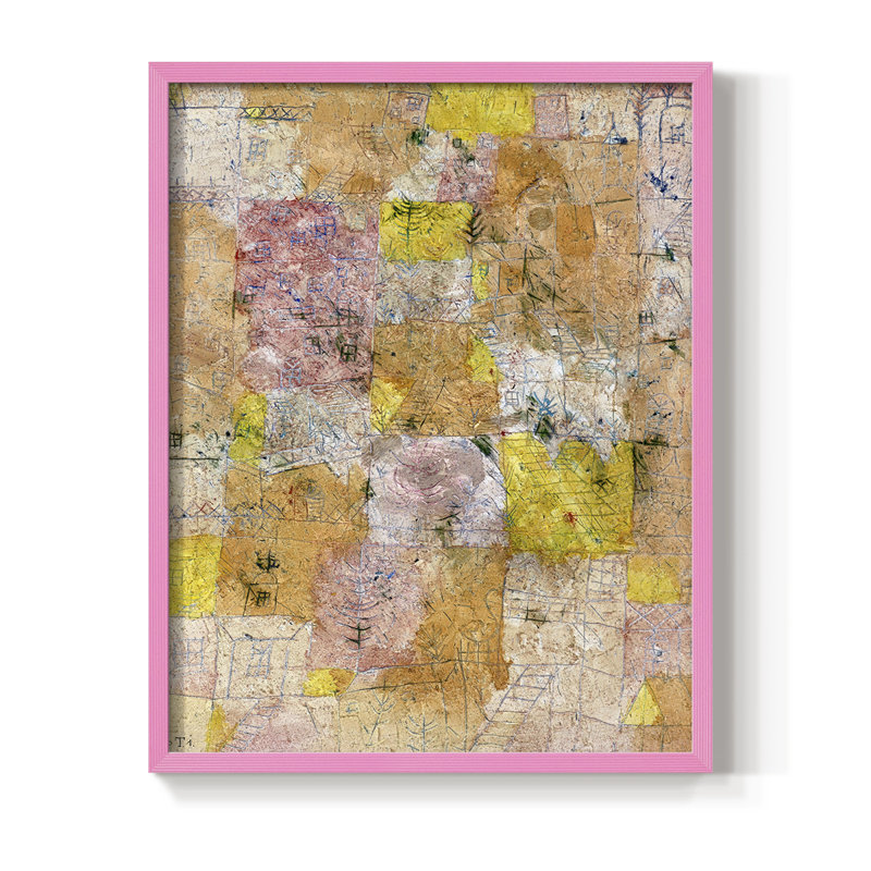 Impression florale vintage encadrée Cxxxii - bois massif, H 11 po x l 9 po, Rose
