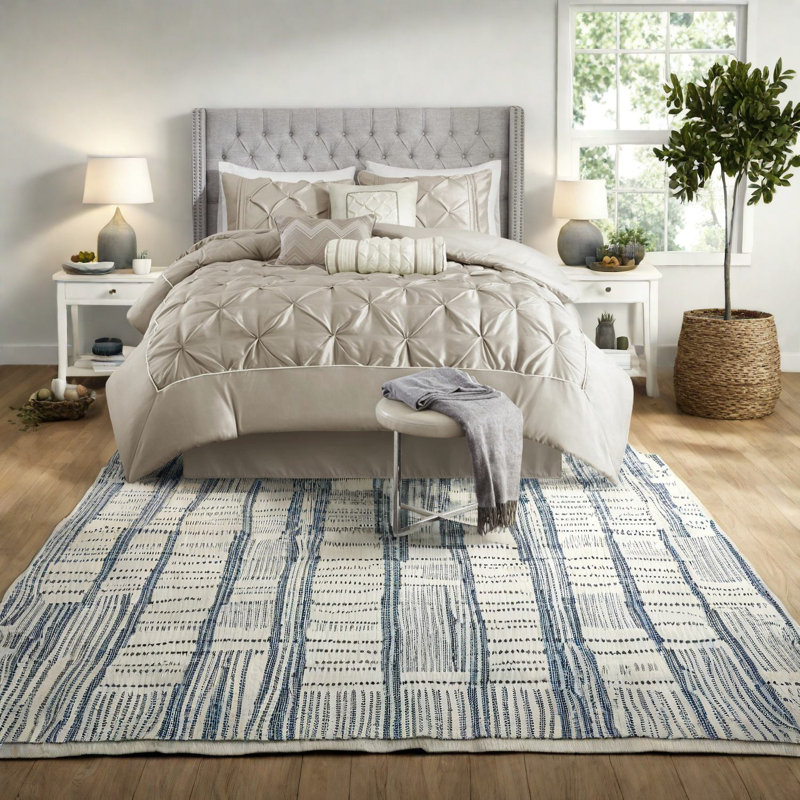 Ensemble de literie élégant en taupe, ensemble d'édredon en polyester pour très grand lit californien, décoration de chambre sophistiquée