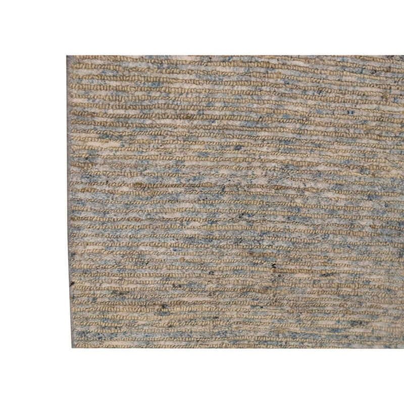 Tapis bleu clair / doré de haute qualité noué à la main