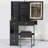 29.2" Small Size Left Drawer Desktop Vanity Table + Cushioned Stool, 2 AC+2 USB Power Station, Hair Dryer Bracket, Extra Large Touch Control Sliding LED Mirror, Tri-Color Switching, Brightness Adjust-116605061