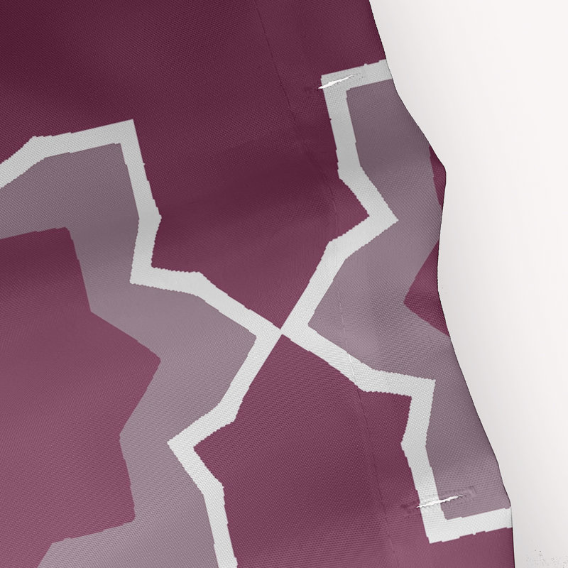 Rideau de douche bohémien à imprimé géométrique, Mauve