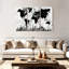 Marble World Map, reproduction d'art sur toile-2029550556