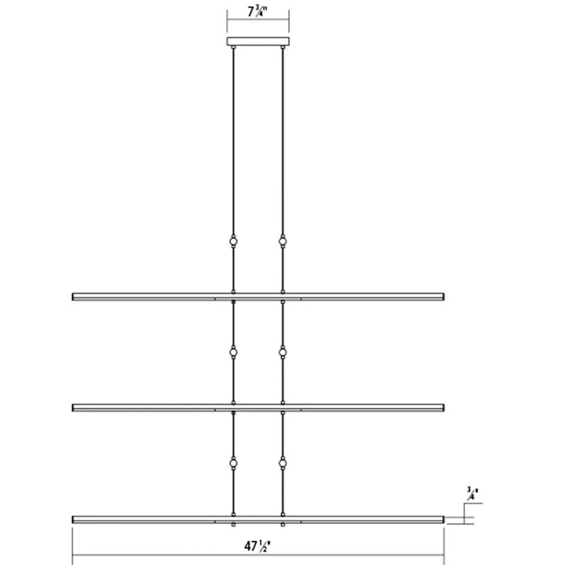 Tik-Tak® 24 - Light LED Chandelier, Satin Black