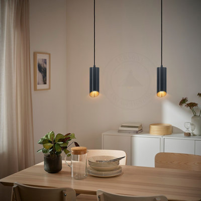 Mirsha 1 - Light Black LED Tube Pendant