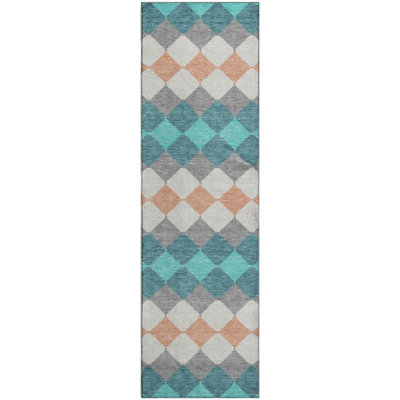 Premium Machine Washable Bunderberg AMF1007 Geometric Rug