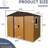 8 Ft X 4 Outdoor Metal Shed In Coffee. Stable, With Painting. Has Lockable Door, Window & Ventilation For Comfort Coffee 8x4 Storage Lawn. Galvanized Steel Panels. Better Organization-117994350