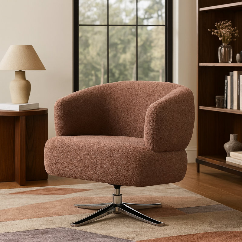 Fauteuil d'appoint pivotant 29 po, Terracotta