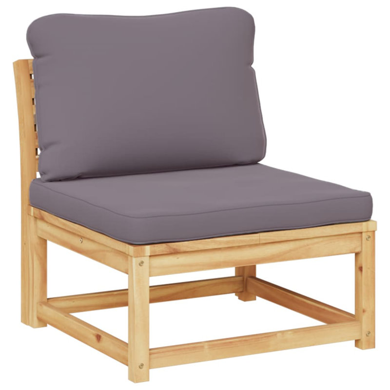 Red Barrel Studio® 8 Piece Patio Lounge Set With Cushions Solid Wood Acacia, Dark Gray