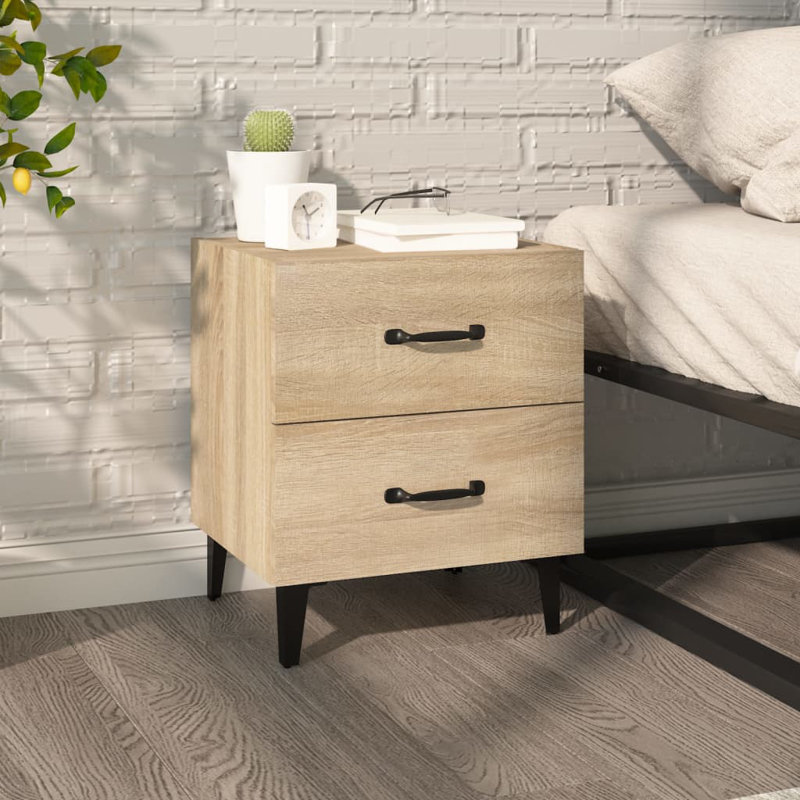 Jemena 40cm W Bedside Table, Sonoma Oak, Individual