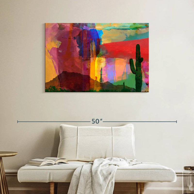 Mesa abstrait, H 26 po x l 39 po