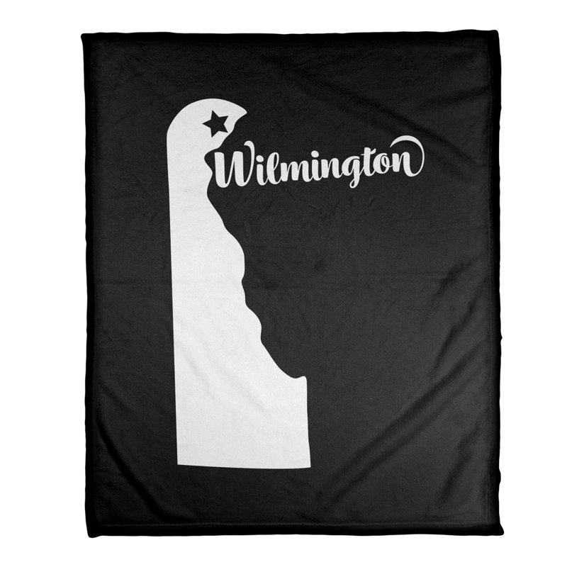 Jeté polaire wilmington delaware, l 52,5 po x L 62,5 po, Noir